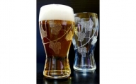 葉脈彫刻ビールグラス(つた) / サンドブラスト ガラス オシャレ 工芸 千葉県 特産品