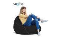 ビーズクッション ヨギボー ラウンジャー ブラック Yogibo Lounger 1人掛け 背もたれ ローソファ パーソナルチェア 洗えるカバー 一人暮らし インテリア ギフト プレゼント 結婚祝い 誕生日