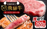 【12月発送】飛騨牛 サーロインステーキ (A5ランク) 1パック (250g×2枚) / 和牛 国産 霜降り 高級肉 ブランド牛 肉 牛肉 / 恵那市 / 岩島屋 [AUAJ012-12]