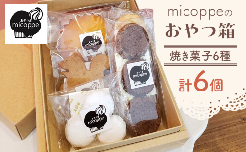 おやつ屋micoppeのおやつ箱（焼き菓子6種・計6個）焼菓子 クッキー サブレ マドレーヌ フィナンシェ セット 詰合せ 手作り おやつ スイーツ 静岡 森町 2789907 - 静岡県森町