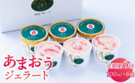 ＜定期便・全6回＞福岡産 あまおう ジェラート 100ml×6個 | いちご 濃厚 果汁 高級 アイス デザート スイーツ