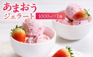 福岡産 あまおう ジェラート 1000ml | いちご 濃厚 果汁 高級 アイス デザート スイーツ