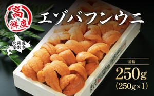 特選 エゾバフンウニ 折詰 250g ウニ丼約3杯分 配送期間C:1月下旬～3月下旬迄 [mh-0471_C] 2790986 - 北海道登別市