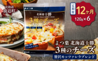 【定期12ヶ月】よつ葉北海道十勝　3種のチーズ《贅沢モッツァレラブレンド》 6袋 【 ふるさと納税 人気 おすすめ ランキング よつ葉 乳製品 贈答 プレゼント 贈り物 ギフト ごほうび セット 北海道産 十勝産 北海道 鹿追町 送料無料 】 SKA063-4