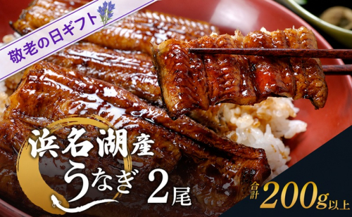 敬老の日ギフト 浜名湖産うなぎ 蒲焼き 2尾（100g以上×2尾）山椒たれ付き 国産 うなぎセット 国産うなぎ 浜名湖うなぎ 海老仙 静岡 浜松市 2793007 - 静岡県浜松市