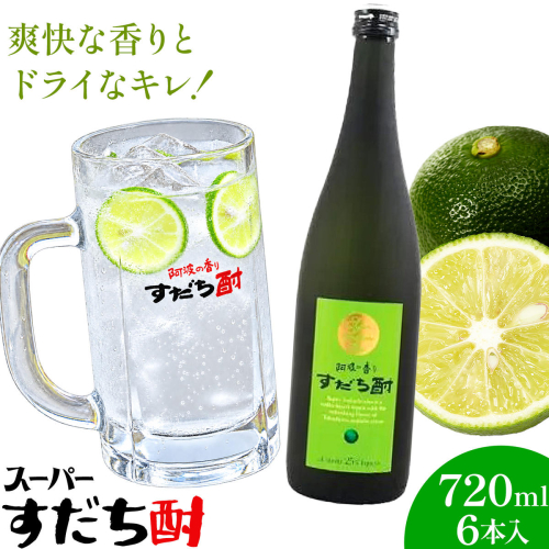 スーパーすだち酎 720ml 6本入 日新酒類株式会社《30日以内に出荷予定(土日祝除く)》徳島県 上板町 お酒 酒 ジン アルコール ギフト 送料無料 2793392 - 徳島県上板町