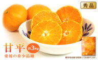甘平(かんぺい)＜秀品＞ 約3kg【2027年1月下旬頃から順次発送】【贈答用化粧箱入り】 | カンペイ 愛媛 蜜柑 柑橘 かんきつ みかん ミカン 甘平 かんぺい 果物 フルーツ くだもの グルメ お取り寄せ 送料無料 希少柑橘 愛媛県 松山市 ★