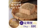 【発送月固定定期便】湯川村産コシヒカリ 玄米5kg(R8.11・R9.1・3・5・7・9)全6回【4091458】