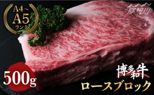 博多和牛 牛肉 ロース ブロック 500g ＜肉のくまもと屋＞ [GBI017]