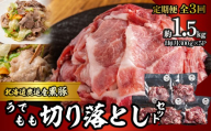 【定期3ヶ月】黒豚切り落とし（うで・もも） 300g×5 【 ふるさと納税 人気 おすすめ ランキング 北海道産 十勝 黒豚 豚肉 うで モモ 切り落とし 自宅用 BBQ ギフト 贈答用 贈り物 鹿追町 送料無料 】 SKN096