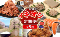 《全5回 定期便》 設楽町 イチオシ★定期便 バラエティ セットお肉 サーモン お米 こんにゃく カルビ 唐揚げ 牛肉 肉 米 簡単調理 愛知県 設楽町-303