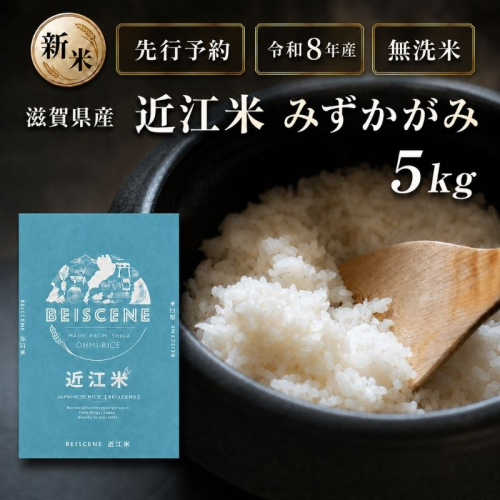 【令和8年産】新米 先行予約 特A受賞歴 みずかがみ 米 無洗米 近江米 5kg お米 ミズカガミ こめ コメ 滋賀県 豊郷町 2802026 - 滋賀県豊郷町