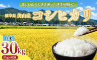 【新米 R8年産】コシヒカリ 白米30kg(5kg×6袋) 新米 | コシヒカリ こしひかり 餅 醤油 塩 ふりかけ 卵 新米 コシヒカリ こしひかり 常温 送料無料 岐阜県 山県市 美山 ヤマガタ農産  ※2026年11月～発送