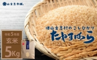 G3-10旧山古志村のこしひかり「たねすはら米」玄米5kg（新潟県産コシヒカリ）