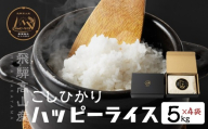 飛騨高山最高級米 ハッピーライス　20㎏  (5kg×4袋)　| コシヒカリ こしひかり 米 白米 ハッピープラス のし 熨斗 贈り物 ギフト 飛騨高山　JQ033-26