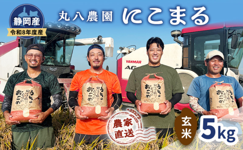 【予約】令和8年度産 静岡産 にこまる 玄米 5kg 米 コメ にこまる 袋井市 静岡県 2803418 - 静岡県袋井市