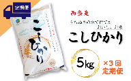 【定期便3ヶ月】西条産のお米「コシヒカリ」（5kg） 令和5年産