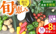 【野菜 定期便】こだわりの新鮮野菜 12回定期便 8品程度 お任せ 野菜 やさい 青果 朝採れ 新鮮 旬の野菜 ヤサイ ﾔｻｲ 季節の野菜 詰め合わせ セット 須山農園 島根県 松江市 詰め合わせ 定期便 [ALBD010]