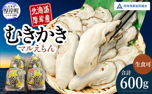 厚岸産 鮮かき 小分け 150g×4パック  剥き牡蠣 カキ 魚貝類 生牡蠣 海鮮 海の幸 海のミルク オイスター 生食用 生食用かき かき鍋 かきフライ 食材 食べ物  2805280 - 北海道厚岸町