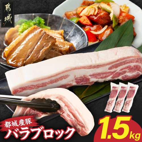 都城産豚バラブロック500g×3〔AA-25-016〕 2806798 - 宮崎県都城市