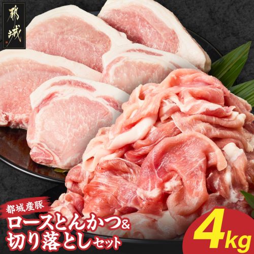 都城産豚ロースとんかつ&切り落としセット4kg〔18-25-018-4kg〕 2806800 - 宮崎県都城市