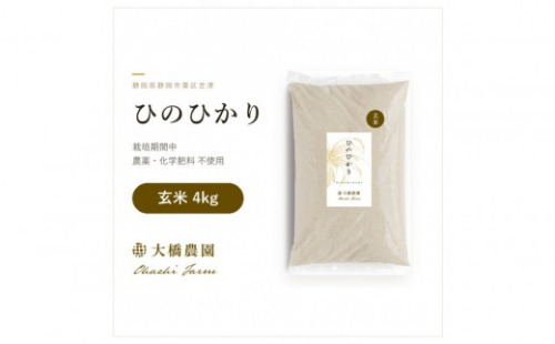 令和8年　玄米ヒノヒカリ4kg 2809046 - 静岡県静岡市