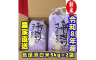 【令和8年産新米】 新潟県産 「従来こしひかり」 白米 10kg（5kg×2袋） 阿賀野市産 中島農場 精米 新潟県 米 こめ コメ お米 ごはん ご飯 農家直送 色彩選別済 新米 令和8年産   3R17028