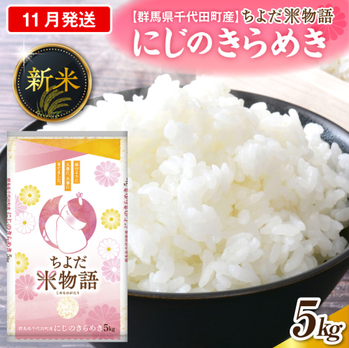 2026年11月発送【令和8年度産】群馬県千代田町産 にじのきらめき 5kg×1袋 (精米) 群馬県 千代田町 2809459 - 群馬県千代田町