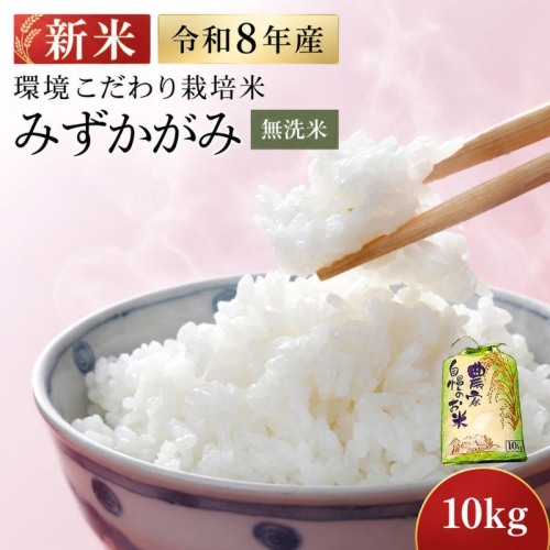 新米 先行予約 令和8年産 みずかがみ 10kg 無洗米 お米 特A受賞歴 環境こだわり栽培米 近江米 米 コメ こめ 白米 精米 ご飯 10キロ 滋賀県 豊郷町 2810434 - 滋賀県豊郷町