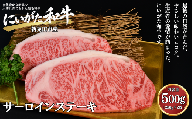 肉 和牛 サーロインステーキ 500g にいがた和牛 黒毛和牛 牛肉 ギフト 贈答用 300g×2袋 グルメ お取り寄せ 新発田市産 ごちそう 精肉 新潟県 新発田市 yoneichi014