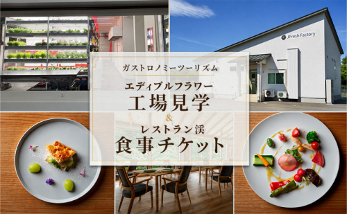 信州上田でのガストロノミーツーリズムのご提案！ 自動車部品メーカーが作った植物工場のご見学チケット × 植物工場産の生産品を使った老舗温泉宿に併設されたレストランの信州フレンチのお食事券 体験 工場 見学 チケット 食事 2812259 - 長野県上田市