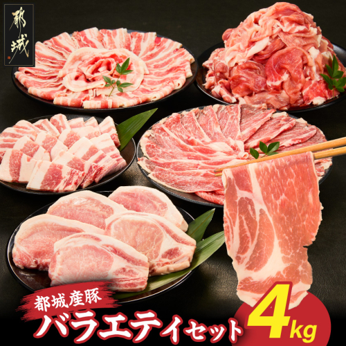 都城産豚バラエティセット4kg〔18-25-017〕 2813459 - 宮崎県都城市