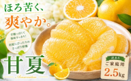 ＜涼果の旨み 愛媛県産甘夏 合計約2.5kg＞『2027年3月中旬～4月下旬迄に順次出荷予定』 訳あり あまなつ 上品な味わい 爽やか ミカン 蜜柑 ご家庭用 果汁 果物 くだもの フルーツ オレンジ 柑橘 特産品 極尽道 愛媛県 西予市 【常温】