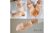 NUKATO ヌカト ハンドケア 手袋 指先 シリコン付 2組 選べる カラー 保湿 肌に優しい 乾燥肌 水仕事 日本製 新生活 ギフト プレゼント 鈴木靴下：オレンジ×オレンジ