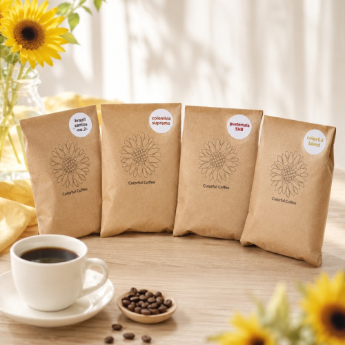 コーヒー飲み比べセット　ブラジル　コロンビア　グァテマラ　カラフルブレンド　豆200ｇ【 コーヒー 茨城県 日立市 】 2818719 - 茨城県日立市