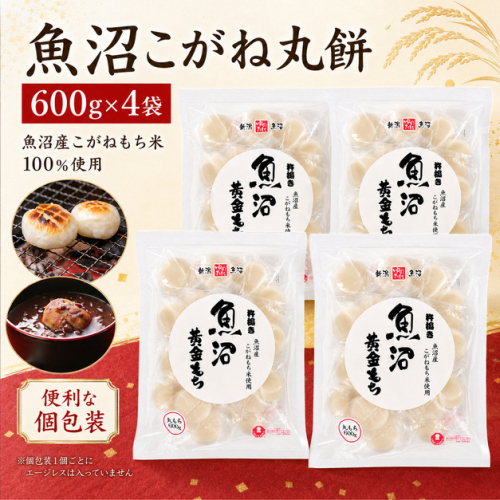 魚沼黄金もち（丸餅）600g×4袋 2822699 - 新潟県魚沼市
