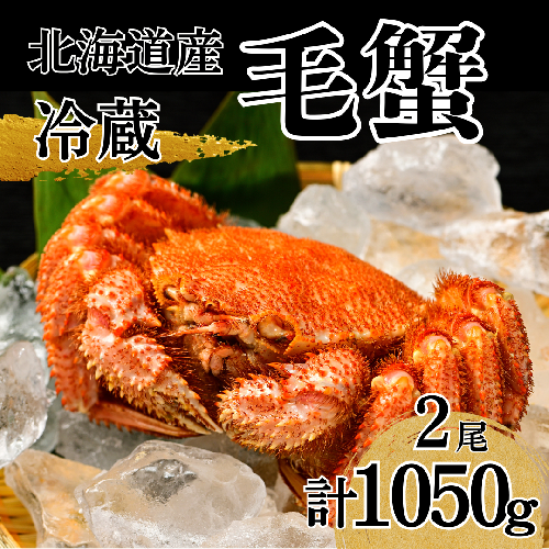 北海道【冷蔵】活ゆで毛蟹 2尾で1050g 毛ガニ 毛がに けがに 毛かに かに 2822747 - 北海道池田町