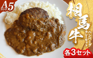 A5ランク相馬牛ハンバーグカレーセット  牛ハンバーグ ビーフハンバーグ おかず お弁当 牛 ハンバーグ 牛肉 ビーフ 肉 食品 FAI-0056