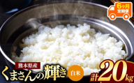 【 新米予約 】【 定期便6回 】令和8年産 熊本県産 くまさんの輝き 白米 20kg |  熊本 和水町 小分け 5kg 単位 5kg 10kg 15kg 20kg 25kg 30kg 熊本県 熊本 くまもと  単一米 単一原料米 こめ 米 ごはん 銘柄米 日本遺産 返礼品