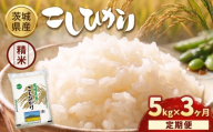 【定期便3ヶ月】【令和8年産】茨城コシヒカリ 5kg×1袋【精米】 | お米 米 こしひかり 茨城県産 白米 ブランド米 小分け
