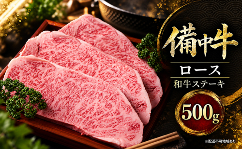 備中牛ロース 和牛ステーキ 500g 岡山県産 肉 お肉 牛肉 牛 備中牛 和牛 ステーキ 岡山 高梁市 2830942 - 岡山県高梁市
