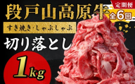 【６回 定期便・2か月に1度お届け！】 2027年1月～1回目発送★ 段戸山高原牛 切り落とし 1kg (200g×5）牛肉 肉 国産牛 焼肉 すき焼き しゃぶしゃぶ 不揃い 冷凍 愛知県 設楽町 国産 牛肉 牛 スライス 小分け 大満足 赤身 数量限定 牛肉切り落とし 牛切り落とし sukiyaki niku 蓬莱泉 牛丼 牛 定期便 幻の牛 ブランド牛 -312
