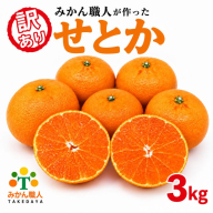 【先行予約】訳あり せとか 3kg 柑橘の大トロ かんきつ みかん 柑橘 みかん 蜜柑 完熟みかん おやつ 家庭用みかん 箱入りみかん ご家庭用みかん 果物 くだもの 果実 愛媛県 愛南町 みかん職人武田屋