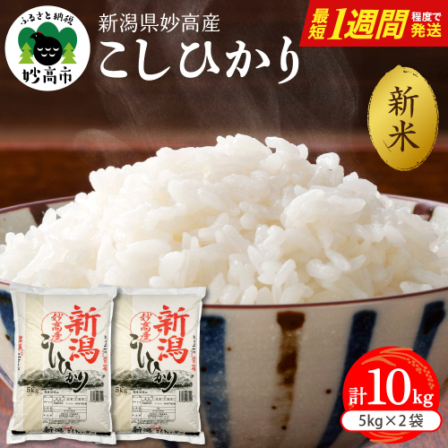 【最短1週間程度発送】令和8年産 新潟県妙高産こしひかり10kg 2831632 - 新潟県妙高市