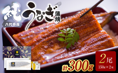 うなぎ蒲焼2尾セット（150g×2尾）合計300g　たれ・山椒付き  鰻 うなぎ ウナギ 国産 冷凍 うな重 蒲焼 丑の日 鰻楽 熊本県 八代市 2832964 - 熊本県八代市
