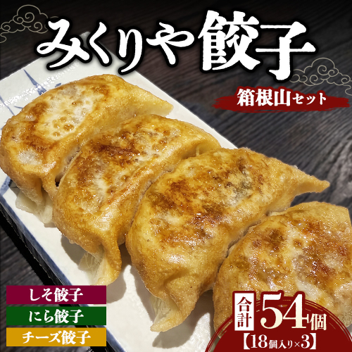 みくりや餃子 箱根山セット 大（18個入り×3） | 食べ比べ 詰め合わせ バラエティー 冷凍 ギョウザ 惣菜 おかず お弁当 しそ餃子 にら餃子 チーズ餃子 2842344 - 静岡県御殿場市