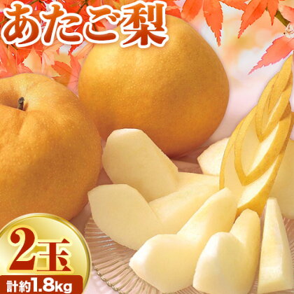 【2027年先行予約】あたご梨 2玉 計約1.8kg 環山堂株式会社《2027年11月下旬-12月中旬頃より発送予定》岡山県 浅口市 梨 なし 和梨 果物 フルーツ 送料無料 2842535 - 岡山県浅口市