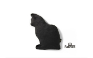 N421 【Ｆａｂｒｉｃо】黒猫のクッション