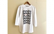 夕張オリジナル手刷りTシャツ【ゆうちゃんベースボールTシャツ】（ホワイト・Sサイズ） C6