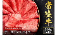 【2027年1月より順次発送】【和牛セレブ】常陸牛 サーロインスライス 200g×4P 国産牛 黒毛和牛 和牛 肉 牛肉 小分け お取り寄せ 茨城県 水戸市（OM-18）